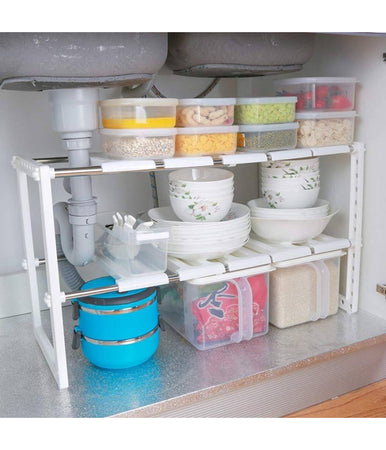 Scaffale Retrattile Per Utensili Prodotti Da Cucina Mensola Sottolavello Scarico