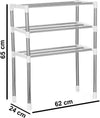 Scaffale Salvaspazio 3 Ripiani Multiuso Bagno Cucina 65 X 60 X 25 Cm Art.5897 Casa, arredamento e bricolage > Arredamento > Mobili e Accessori Trade Shop italia - Napoli, Commerciovirtuoso.it
