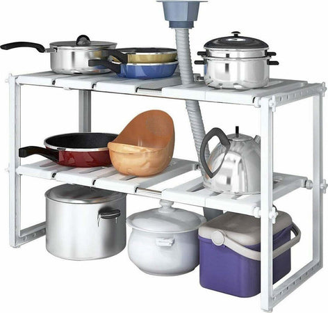 Scaffale Sotto Lavabo Cucina 2 Ripiani Salvaspazio Regolabile 38x26x50-70cm 5818 Casa, arredamento e bricolage > Arredamento > Mobili e Accessori Trade Shop italia - Napoli, Commerciovirtuoso.it