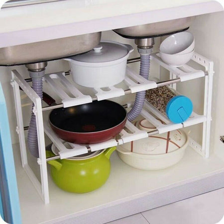 Scaffale Sotto Lavabo Cucina 2 Ripiani Salvaspazio Regolabile 38x26x50-70cm 5818 Casa, arredamento e bricolage > Arredamento > Mobili e Accessori Trade Shop italia - Napoli, Commerciovirtuoso.it