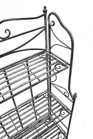 Scaffale Da Terra Stile Provenzale Ferro Bianco Intagliato