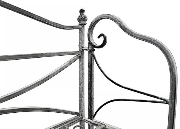 Scaffale Da Terra Stile Provenzale Ferro Bianco Intagliato