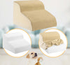 Scala-per-Animali-Domestici-Beige-2-Scalini-per-Gatti-e-Cani-Rullo-Rimuovi-Peli