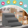 Scala-per-Animali-Domestici-Grigio-3-Scalini-per-Gatti-e-Cani-Rullo-Rimuovi-Peli