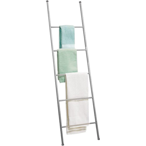 Scala decorativa in acciaio verniciato porta asciugamani da bagno h 154 cm