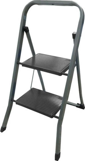 Scala sgabello DalI' - 2 gradini - acciaio verniciato grigio - Marchetti Fai da te/Prodotti per la costruzione/Scale/Scale multiuso Eurocartuccia - Pavullo, Commerciovirtuoso.it