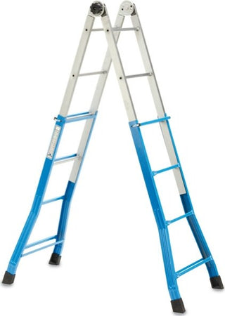 Scala telescopica Everest - 4 + 4 gradini - in acciaio - Garden Friend Fai da te/Prodotti per la costruzione/Scale/Scale multiuso Eurocartuccia - Pavullo, Commerciovirtuoso.it