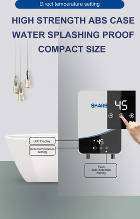 Scaldabagno Boiler Elettrico Caldaia Acqua Calda Istantanea Con Dispaly Touch Fai da te/Tubature grezze/Scaldabagni e parti/Scaldabagni elettrici Trade Shop italia - Napoli, Commerciovirtuoso.it