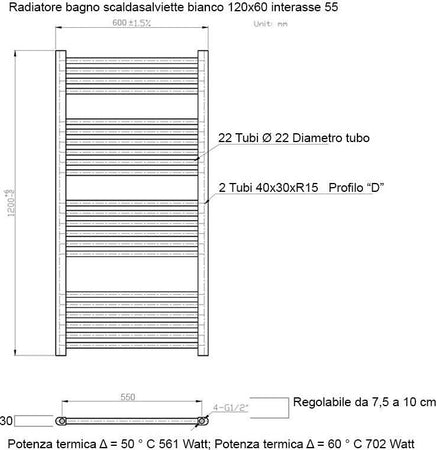 Scaldasalviette-Bianco-1200x600-interasse-550-mm