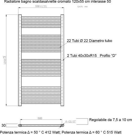 Scaldasalviette-Cromato-1200x550-interasse-500mm