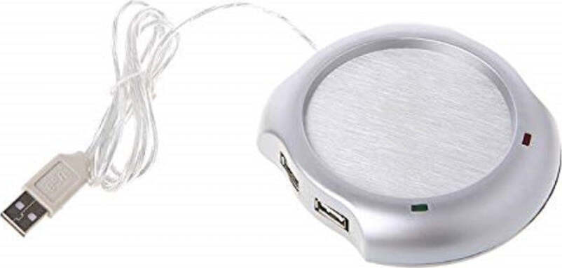 Scaldatazza-Bicchiere-Elettrico-4-Porte-Usb-Pc-Laptop-Sottobicchiere-Tè-Caffè-Tisana