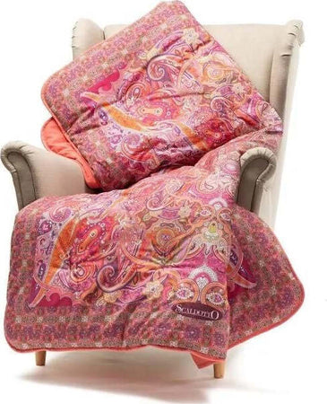 Scaldotto Caleffi Art. Mandarin Colore Corallo Casa e cucina/Tessili per la casa/Biancheria da letto/Coperte e trapunte/Coperte Biancheria Arredo Home - Nola, Commerciovirtuoso.it