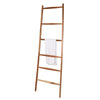 Scala decorativa in legno di Acacia porta asciugamani da bagno h 170 cm