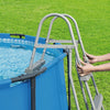 Scaletta per piscina fuori terra a doppia salita con gradini antiscivolo rimovibili