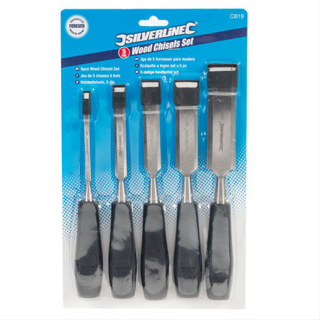 Set di scalpelli a legno con impugnatura 5 p.zi Silverline Silverline
