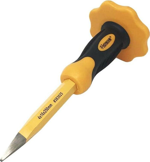 Scalpello-A-Punta-250-Mm-Con-Protezione-Mano-Per-Muratore-Pietra-Edilizia-Hoteche