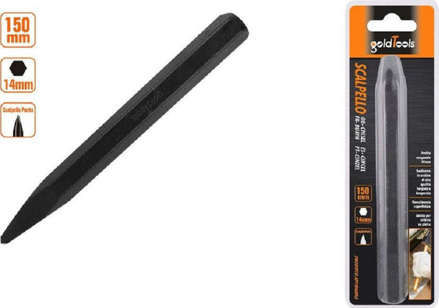 Scalpello A Punta Attacco Esagonale In Acciaio 150x14mm Utilizzo Su Pietra 57018 Fai da te/Utensili elettrici e a mano/Utensili a mano/Scalpelli/Scalpelli per muratura Trade Shop italia - Napoli, Commerciovirtuoso.it