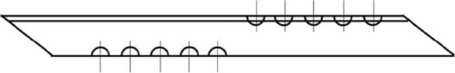 Scalpello adattabile Gherardi 35X35 dx Confezione da 1pz