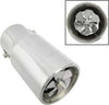 Scarico-Rotondo-Sportivo-Codino-Marmitta-Terminale-Auto-Tuning-Acciaio-Cromato