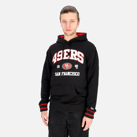 NEW ERA Felpa Leggera Cappuccio Uomo Nfl Oversized Hoodie Saf49e Black/scarlet da uomo