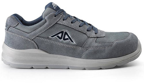 Scarpa Antinfortunistica Grigia in Pelle Camoscio Puntale in fibra di vetro Suola Antiscivolo A-LOOK S1P SRC Active Gear