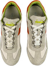 Scarpa uomo - Diadora Heritage - Equipe Stone Wash 12 - Bianco/Arancione/Grigio/Verde