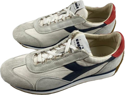Scarpa uomo - Diadora Heritage - Equipe H CANVAS STONE WASH - Colore white/blue denim