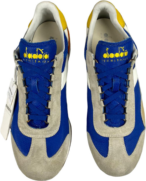 Scarpa uomo - Diadora Heritage - Equipe L Perf SW - Colore Nautical blue/white