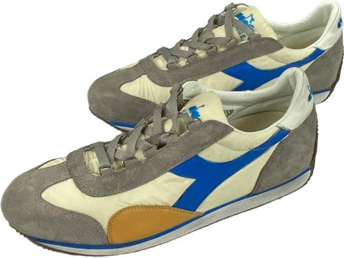 Scarpa uomo - Diadora Heritage - EQUIPE NYL SW WAXED - Colore Bianco swan/blue bell