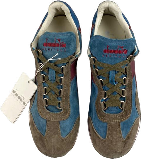 Scarpa uomo - Diadora Heritage - EQUIPE S. SW - Colore blue seaport/bn chocolate