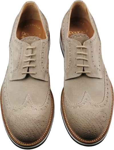Scarpa uomo - Doucal's - Derby Stringate - Suede - Colore Daime Gyser