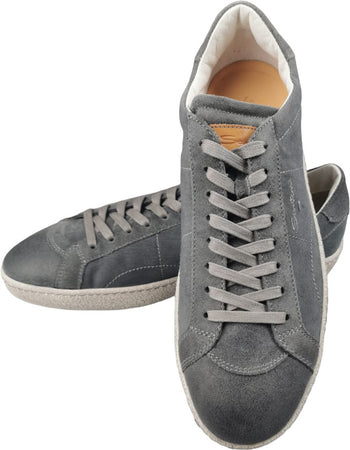 スニーカー Santoni Sneakers in pelle scamosciata con stampa logo Santoni Sneakers In Pelle Scamosciata Con Stampa Logo IT 36