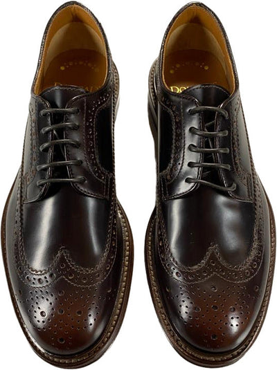 Scarpa uomo Doucal's - Derby Stringate in pelle - Colore marrone scuro