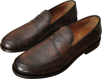 Scarpa uomo Doucal's - Mocassini in pelle - Colore Testa di moro