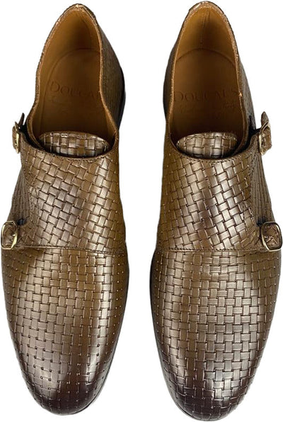 Scarpa uomo Doucal's - Mocassino in pelle doppia fibbia - Colore Marrone