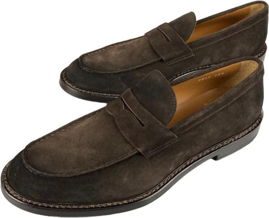 Scarpa uomo Doucal's - Mocassino in pelle scamosciata - Colore Marrone