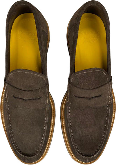 Scarpa uomo Doucal's - Mocassino in pelle scamosciata - Colore Marrone