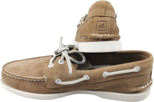 Scarpa uomo mocassino Sperry - A/O 2-EYE Suede Tan - Marrone