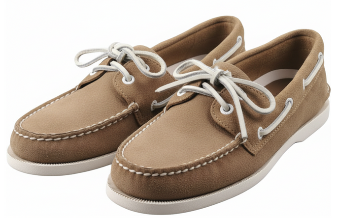 Scarpa uomo mocassino Sperry - A/O 2-EYE Suede Tan - Marrone