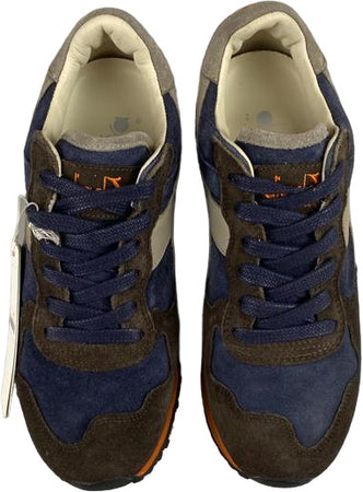 Scarpa uomo sportiva - Diadora Heritage  - Trident 90 S SW - Brown turkish coffee/blue - 201.157664C5076