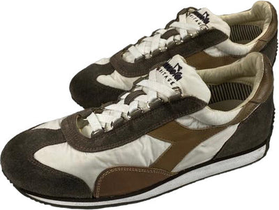 Scarpa uomo sportiva - Diadora Heritage - EQUIPE NYL SW WAXED - Colore Marrone/bianco/beige