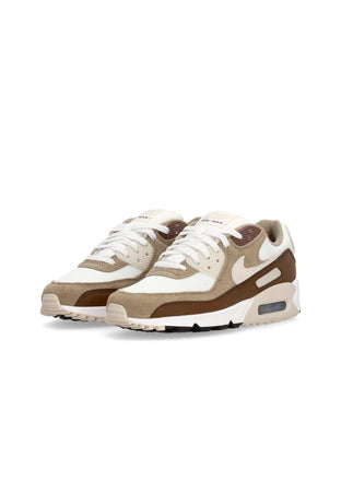 Nike Scarpa Bassa Uomo Air Max 90 Summit White/black/khaki/lt Orewood Brn da uomo