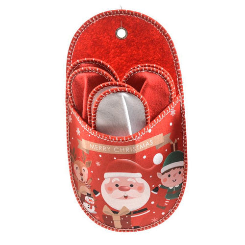 Kit Ciabattone decorativo in pannolenci con 3 paia di pantofole