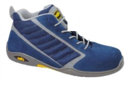 Scarpe alte in pelle scamosciata con suola in gomma gialla