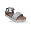 Sandali Bambina GIOSEPPO ONCATA 78849 – Bianco Argento Cuoio in Pelle | Fibia per un Look Originale e Raffinato