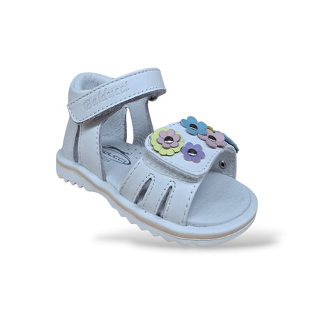 Sandali Tallonati Primi Passi Balducci Cita 6984 Bianco-Multicolor – Pelle con Velcro