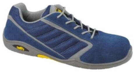 Scarpe basse in pelle scamosciata con suola in gomma gialla