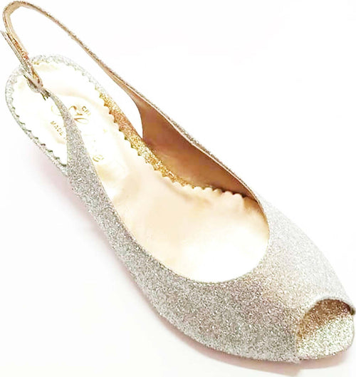 Sarpe Tacco Estive Donna Open Toe Scarpa aperta Sandalo Brillantini Made in Italy Scarpe Eleganti da Sera art. 918 zoccoletta donna L'Orchidea - Siderno, Commerciovirtuoso.it