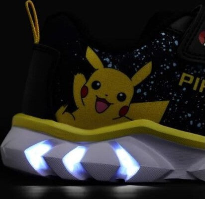 Scarpe-Pokemon-Pikachu-con-luci-numeri-dal-24-al-32-nero