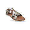 Sandalo Bambine e Ragazze Grunland Junior Inda 1981 Beige-Multi – Pelle con Velcro